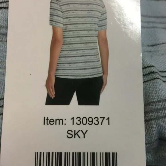 Matty M Scoop Neck Front Tie Knot Short Sleeve Shirt -LARGE - Picture 3 of 3